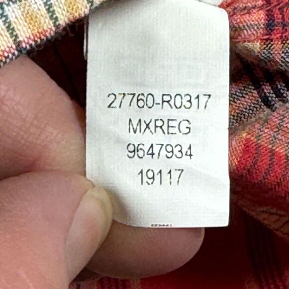 Bonobos Mens Button Up Shirt L Red Yellow Plaid Slim Fit Long Sleeve Western NEW - Picture 10 of 10